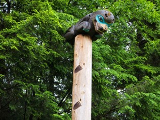 Totem pole at Totem Bight State Park