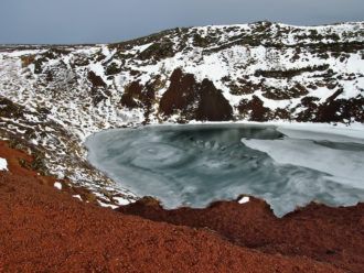 Volcano crater in Iceland